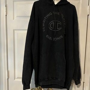 Champion Vintage Black Hoodie for Men